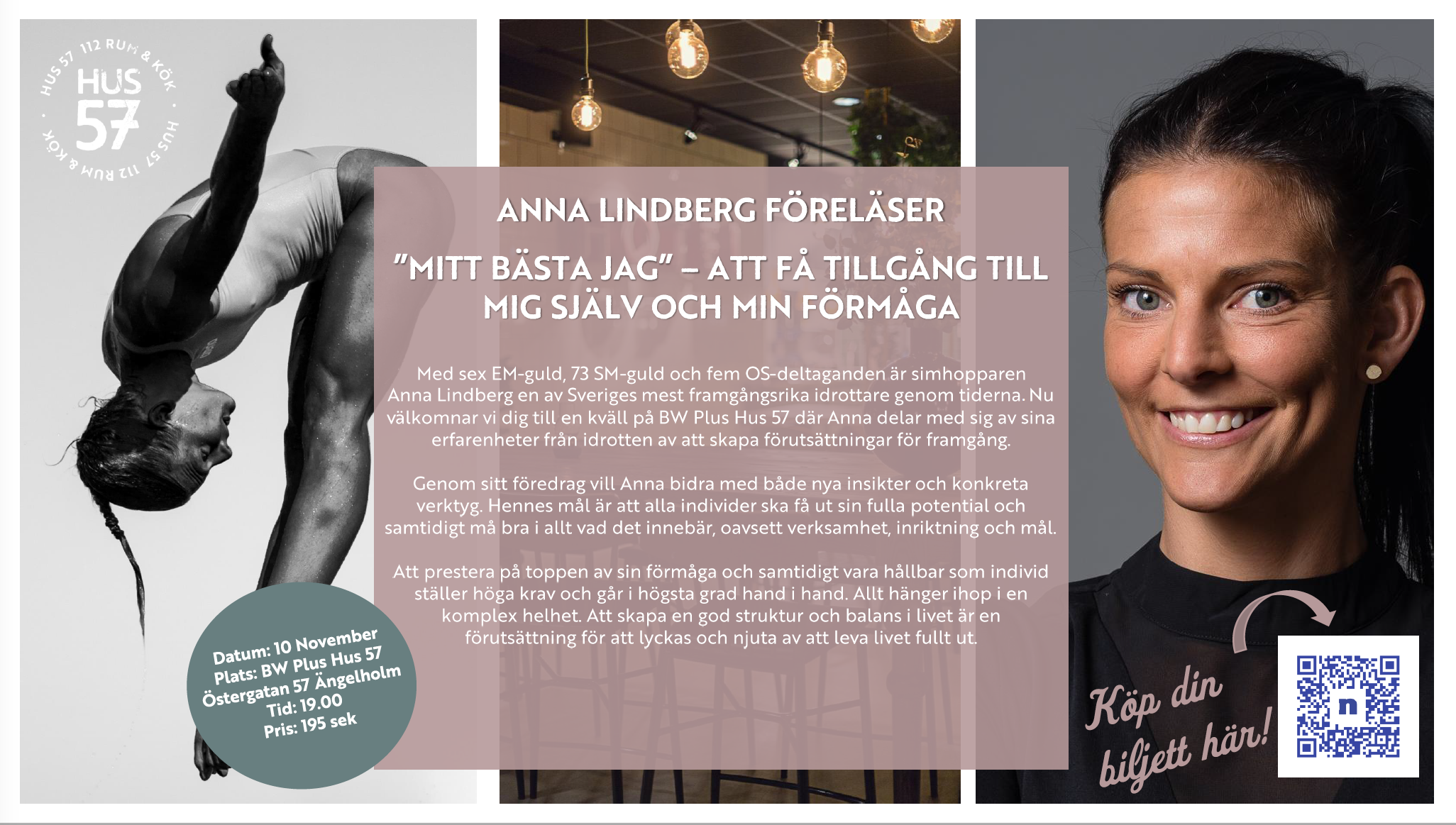 Anna Lindberg föreläser på Hus 57 i Ängelholm